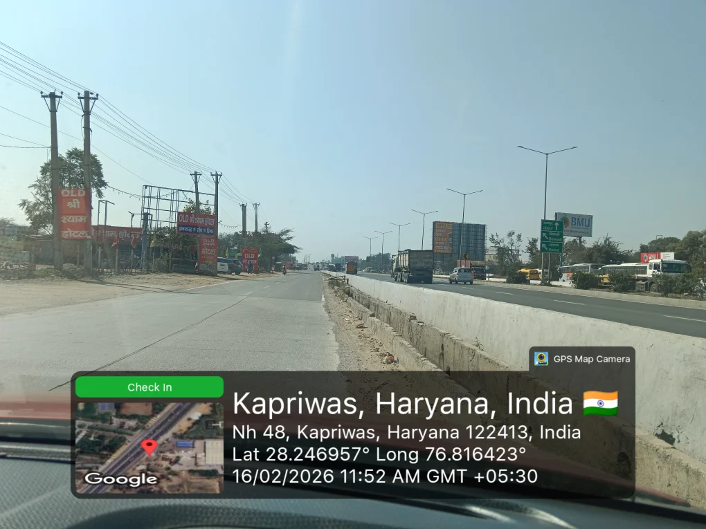 Hoarding at NH48 DJH near signature global city, Dharuhera