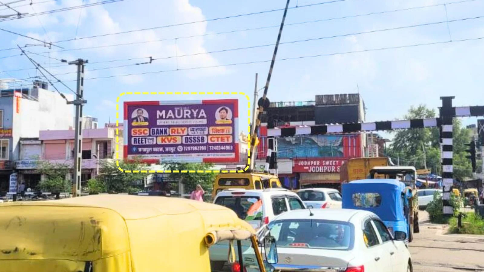 unipole at Jagatpura Phatak, Jaipur