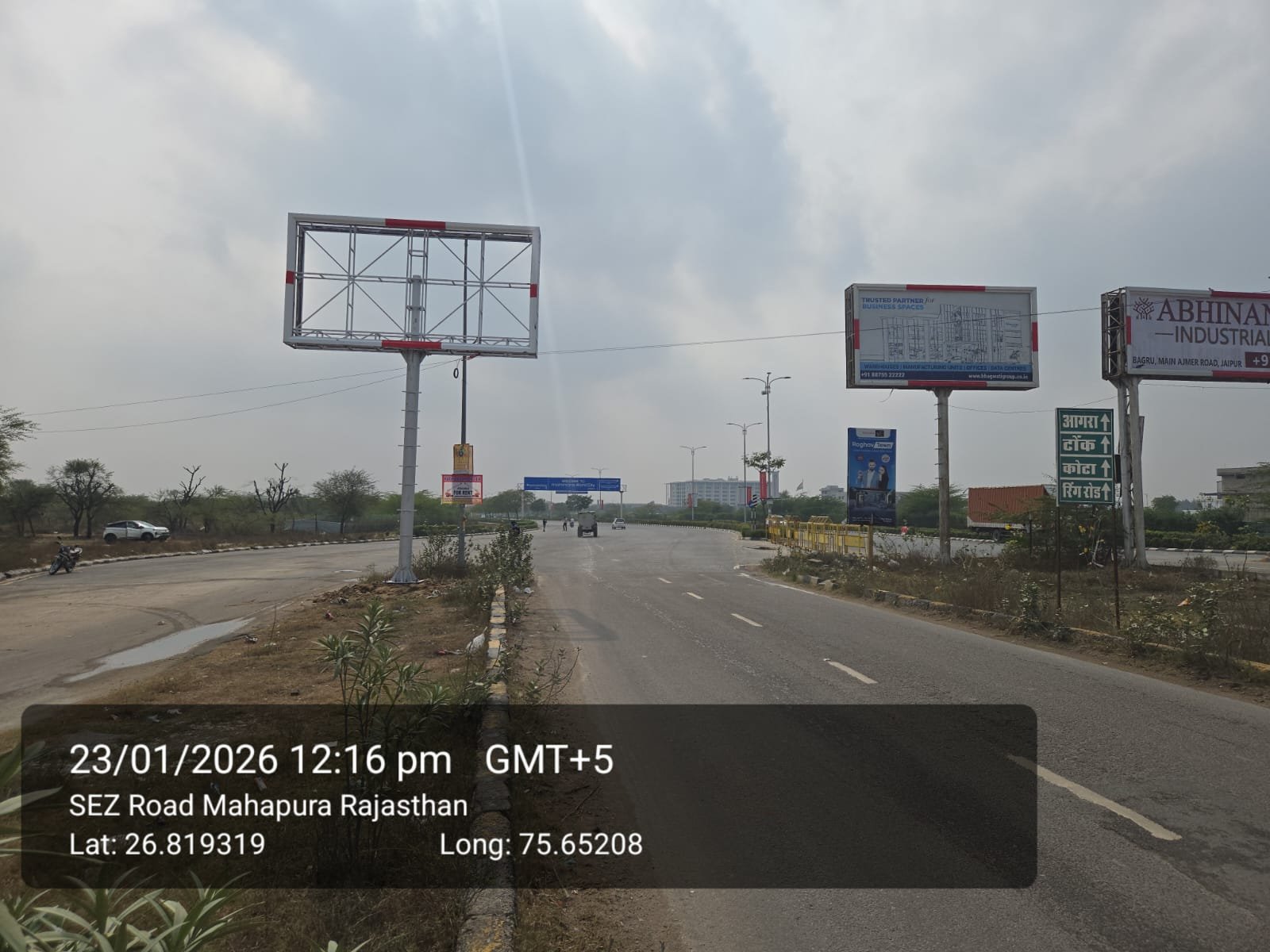 Unipole at Mahindra Sez Outise ICICI Bank fcg Sez, Jaipur